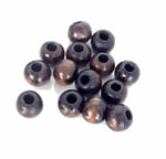 Aksesuar 20 Mm 10 Adet Koyu Renk Ahşap Yuvarlak Boncuk