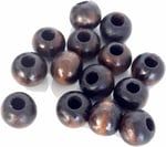 Aksesuar 20 Mm 10 Adet Koyu Renk Ahşap Yuvarlak Boncuk