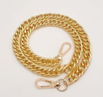 Aksesuar 60 cm Light Gold Renk Kancalı Çift Halkalı Zinciri