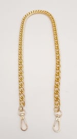Aksesuar 60 cm Light Gold Renk Kancalı Çift Halkalı Zinciri