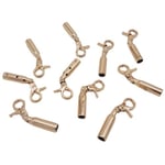 Aksesuar 7 mm Kancalı Kovan Light Gold Renk 10 Adet