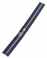 Aksesuar Başlıklı Fermuar 30 Cm Gümüş Metal Lacivert