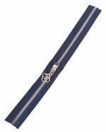 Aksesuar Başlıklı Fermuar 30 Cm Gümüş Metal Lacivert