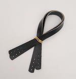 Aksesuar Gerçek Deri 35X1.2 Cm Siyah Renk Sapı