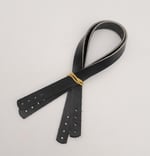 Aksesuar Gerçek Deri 35X1.2 Cm Siyah Renk Sapı