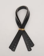 Aksesuar Gerçek Deri 35X1.2 Cm Siyah Renk Sapı