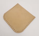 Aksesuar Ham Doğal Renk Gerçek Deri 12x12 cm Oval Kenar Cep