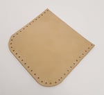 Aksesuar Ham Doğal Renk Gerçek Deri 12x12 cm Oval Kenar Cep
