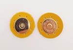 Aksesuar Hardal Sarı Suni Derili Mıknatıslı Çıtçıt Light Gold Metalli