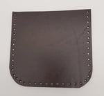 Aksesuar Kahverengi Gerçek Deri 12x12 cm Oval Kenar Cep
