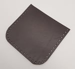 Aksesuar Kahverengi Gerçek Deri 12x12 cm Oval Kenar Cep