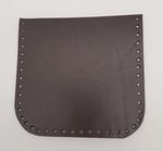 Aksesuar Kahverengi Gerçek Deri 12x12 cm Oval Kenar Cep