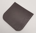 Aksesuar Kahverengi Gerçek Deri 12x12 cm Oval Kenar Cep