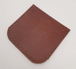 Aksesuar Kızıl Kahve Gerçek Deri 12x12 cm Oval Kenar Cep
