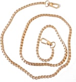 Aksesuar Light Gold Renk Kare Model Zinciri (120 Cm)