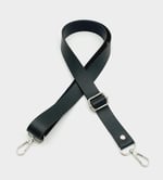 Aksesuar Suni Deri Ayarlı Sapı 120X2.4 Cm Siyah Gümüş Metal