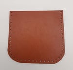 Aksesuar Taba Gerçek Deri 12x12 cm Oval Kenar Cep