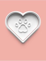 AKTASTORE Kalp Temalı Köpek Patisi Kurabiye Kalıbı Ve Şeker Hamuru Kalıbı