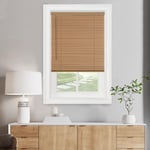 Akülü Işık Filtreleme Mini Kör - 90,7 cm Genişlik, 172 cm Uzunluk, 2,5 cm Çıta Boyutu - Ahşap Tonluk - Akülü GII Morningstar Yatay Pencere Panjurları Achim Home Decor tarafından
