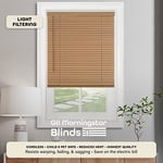 Akülü Işık Filtreleme Mini Kör - 90,7 cm Genişlik, 172 cm Uzunluk, 2,5 cm Çıta Boyutu - Ahşap Tonluk - Akülü GII Morningstar Yatay Pencere Panjurları Achim Home Decor tarafından