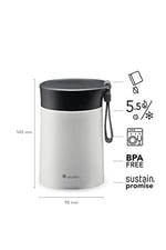 Aladdin Bistro Thermavac Paslanmaz Çelik Yemek Termosu, Gri (Stone Grey), 0.4 L