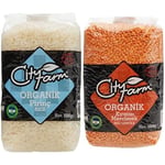 ALASIA Cityfarm Organik Pirinç,1000 Gr ve Cityfarm Organik Kırmızı Mercimek 1000 Gr