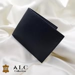 ALC Collection Hakiki Deri Siyah Renk Klasik Yatay Erkek Cüzdan