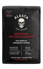 Alesta Coffee Yüksek Kafeinli Öğütülmüş Filtre Kahve 250 Gr. / Sporcu Kahvesi 3 Kat Kafein(french Press Ve Makine)
