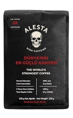 Alesta Coffee Yüksek Kafeinli Öğütülmüş Filtre Kahve 250 Gr. / Sporcu Kahvesi 3 Kat Kafein(french Press Ve Makine)