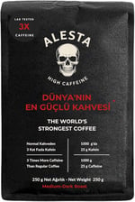 Alesta Coffee Yüksek Kafeinli Öğütülmüş Filtre Kahve 250 Gr. / Sporcu Kahvesi 3 Kat Kafein(french Press Ve Makine)