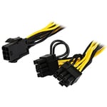 Alfais 4302 Pci e 8 Pin (6+2) 2X Pci-e Ekran Kartı Power Çoklayıcı Kablosu