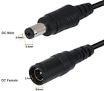 Alfais 4382 Dc Adaptör Uzatma Kablosu 1 m 5.5mm x 2.1mm Dişi Erkek