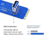 Alfais 4444 Ngff M2 Ssd To Usb 3.0 Pci-e 1x 16x Çevirici Dönüştürücü Riser Kart Adaptörü