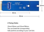 Alfais 4444 Ngff M2 Ssd To Usb 3.0 Pci-e 1x 16x Çevirici Dönüştürücü Riser Kart Adaptörü