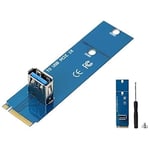 Alfais 4444 Ngff M2 Ssd To Usb 3.0 Pci-e 1x 16x Çevirici Dönüştürücü Riser Kart Adaptörü