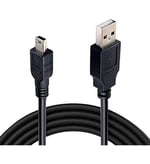 Alfais 4575 Mini USB to USB Data Şarj Kablosu, Siyah