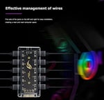 Alfais 4847 ARGB RGB Led 3 Pin 11 Port 5V SATA Power Güç Fan Çoklayıcır Şerit Hub Kablo Splitter