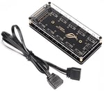 Alfais 4847 ARGB RGB Led 3 Pin 11 Port 5V SATA Power Güç Fan Çoklayıcır Şerit Hub Kablo Splitter