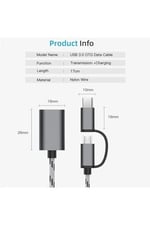 Alfais 4901 USB 3.0 OTG To Type-C Micro USB Data Şarj Çevirici Dönüştürücü Adaptör