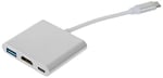 Alfais 4962 USB 3.1 Type C to HDMI USB 3.0 Dönüştürücü Adaptör Kablosu (Laptop için)