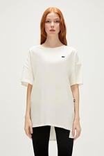 Aliana Oversize T-Shirt Marshmallow Beyaz Basic Kadın Tişört