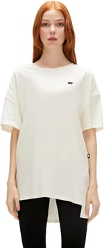Aliana Oversize T-Shirt Marshmallow Beyaz Basic Kadın Tişört