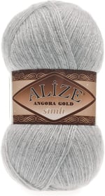 Alize Angora Gold Simli El Örgü İpi 5 Adet (Deniz Köpüğü 515)