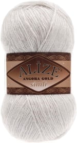 Alize Angora Gold Simli El Örgü İpi 5 Adet (Deniz Köpüğü 515)