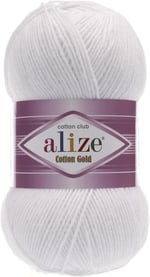 Alize Cotton Gold Pamuk 100gr El Örgü İpi Yünü 55 BEYAZ