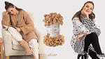 Alize Puffy 5 x 100 gram örgü yünü, 500 gram parmak örgüsü - yün süper hacimli, halka yünü, iğnesiz örgü (gri 87)