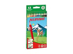 Alpino Renkli kalemler 12 adet | çocuk boya kalemi | parlak ve canlı renklerle çizim ve boyama | okul malzemeleri | boya kalemi kutusu