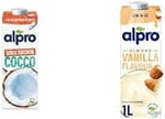 Alpro Şekersiz Hindistan Cevizi Bitki Bazlı İçecek 1 L ve Alpro Badem Vanilya Bitki Bazlı İçecek 1L