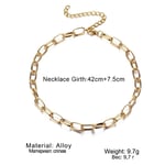 Altın Kaplama Bayan Zincir Kolye Gold 43 cm arenNM302