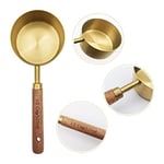 Altın Ölçüm Bardakları ve Kaşık Seti, Kokulu Ahşap Saplı, Ölçüm Bardakları, Metal Ölçüm Kaşıkları ve Yemek Pişirme ve Pişirme için Ölçüm Kabı Seti, 8'li Set